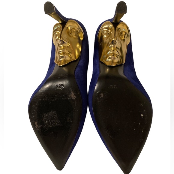 GANOR DOMINIC APOLLO 3D-DETAIL SUEDE PUMPS IN BLUE - Picture 11 of 16